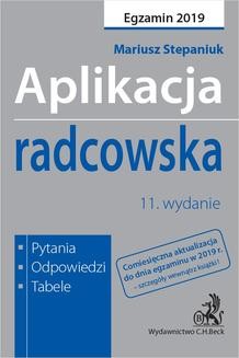 Ebook Aplikacja radcowska. Pytania odpowiedzi tabele pdf