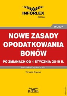 Chomikuj, ebook online NOWE ZASADY OPODATKOWANIA BONÓW PO ZMIANACH OD 1 STYCZNIA 2019 R.. Tomasz Krywan