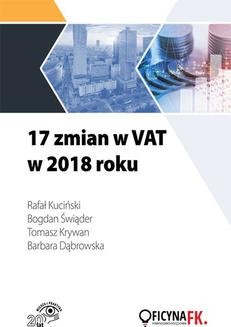 Chomikuj, ebook online 17 zmian w VAT w 2018 roku. Opracowanie zbiorowe
