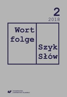 Chomikuj, ebook online „Wortfolge. Szyk słów” 2018, nr 2. red. Robert Rduch