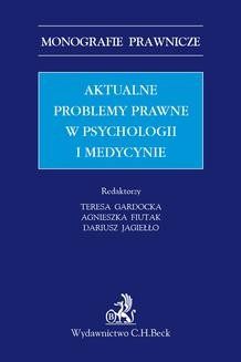 Ebook Aktualne problemy prawne w psychologii i medycynie pdf