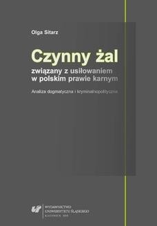 Ebook Czynny żal związany z usiłowaniem w polskim prawie karnym. Analiza dogmatyczna i kryminalnopolityczna pdf