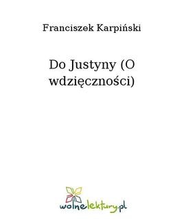 Ebook Do Justyny (O wdzięczności) pdf