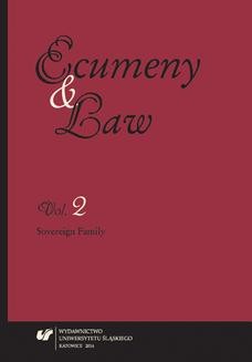 Chomikuj, ebook online Ecumeny and Law 2014, Vol. 2: Sovereign Family. red. Andrzej Pastwa