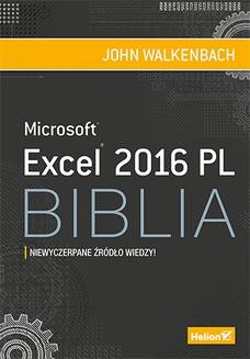 Chomikuj, ebook online Excel 2016 PL. Biblia. John Walkenbach