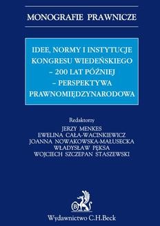 Ebook Idee normy i instytucje Kongresu Wiedeńskiego – 200 lat później – perspektywa międzynarodowa pdf