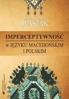 Chomikuj, ebook online Imperceptywność w języku macedońskim i polskim. Magdalena Błaszak