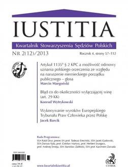 Chomikuj, ebook online Iustitia. Kwartalnik Stowarzyszenia Sędziów Polskich Nr 2(12)/2013. Krystian Markiewicz