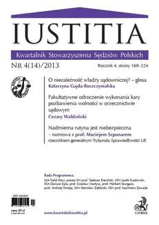 Chomikuj, ebook online Iustitia. Kwartalnik Stowarzyszenia Sędziów Polskich Nr 4(14)/2013. Krystian Markiewicz