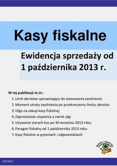 Chomikuj, ebook online Kasy fiskalne Ewidencja sprzedaży od 1 października 2013 r.. Kuciński Rafał