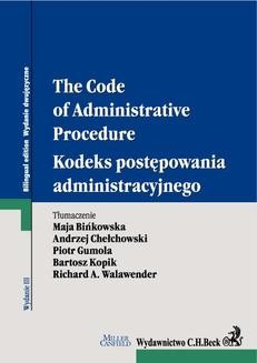 Chomikuj, ebook online Kodeks postępowania administracyjnego. The Code of Administrative Procedure. Wydanie 3. Miller & Canfield