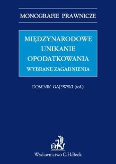 Chomikuj, ebook online Międzynarodowe unikanie opodatkowania. Wybrane zagadnienia. Dominik Gajewski