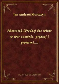 Chomikuj, ebook online Niestatek (Prędzej kto wiatr w wór zamknie, prędzej i promieni…). Jan Andrzej Morsztyn