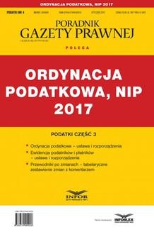 Ebook Ordynacja podatkowa, NIP 2017 pdf