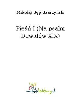 Ebook Pieśń I (Na psalm Dawidów XIX) pdf