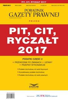 Chomikuj, ebook online PIT, CIT, RYCZAŁT 2017. INFOR PL SA
