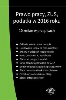 Chomikuj, ebook online Prawo pracy, ZUS, podatki w 2016 roku. Praca zbiorowa