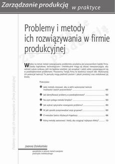Chomikuj, ebook online Problemy i metody ich rozwiązywania w firmie produkcyjnej. Joanna Dziekońska