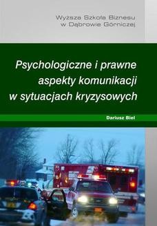 Ebook Psychologiczne i prawne aspekty komunikacji w sytuacjach kryzysowych pdf