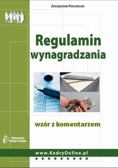 Ebook Regulamin wynagradzania – wzór z komentarzem pdf