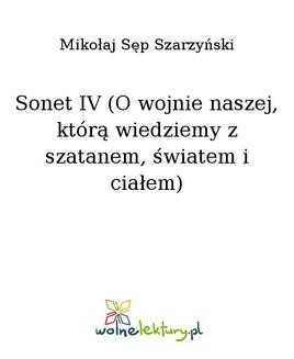 Chomikuj, ebook online Sonet IV (O wojnie naszej, którą wiedziemy z szatanem, światem i ciałem). Mikołaj Sęp Szarzyński