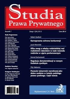 Chomikuj, ebook online Studia Prawa Prywatnego. Zeszyt 1/2012. Bogudar Kordasiewicz