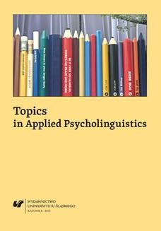 Chomikuj, ebook online Topics in Applied Psycholinguistics. red. Danuta Gabryś-Barker