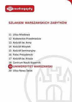 Ebook Uniwersytet Warszawski. Szlakiem warszawskich zabytków pdf