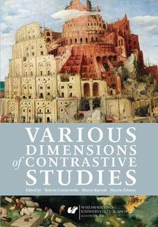 Chomikuj, ebook online Various Dimensions of Contrastive Studies. red. Bożena Cetnarowska