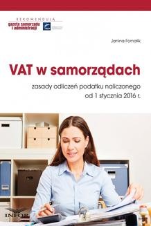 Chomikuj, ebook online VAT w samorządach. Janina Fornalik