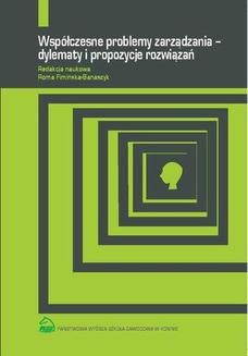 Ebook Współczesne problemy zarządzania dylematy i propozycje rozwiązań pdf