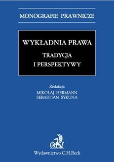 Ebook Wykładnia prawa. Tradycja i perspektywy pdf