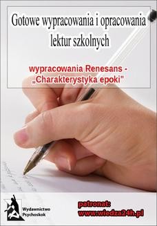 Ebook Wypracowania – Renesans „Charakterystyka epoki” pdf