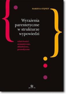 Chomikuj, ebook online Wyrażenia parentetyczne w strukturze wypowiedzi. Marzena Stępień