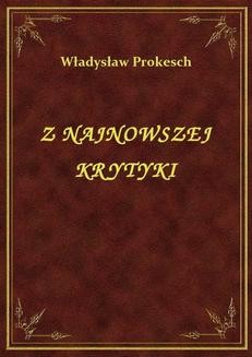 Ebook Z Najnowszej Krytyki pdf