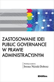 Ebook Zastosowanie idei public governance w prawie administracyjnym pdf