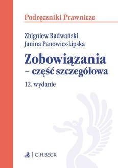 Chomikuj, ebook online Zobowiązania – część szczegółowa. Wydanie 12. Janina Panowicz-Lipska