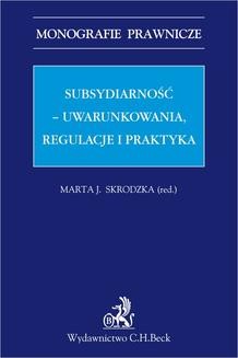 Ebook Subsydiarność – uwarunkowania regulacje i praktyka pdf